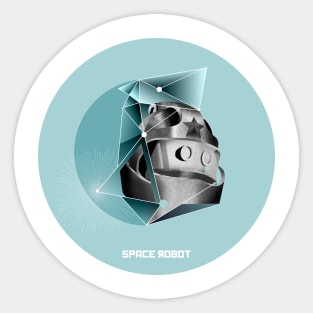 Space robot minimalism Sticker